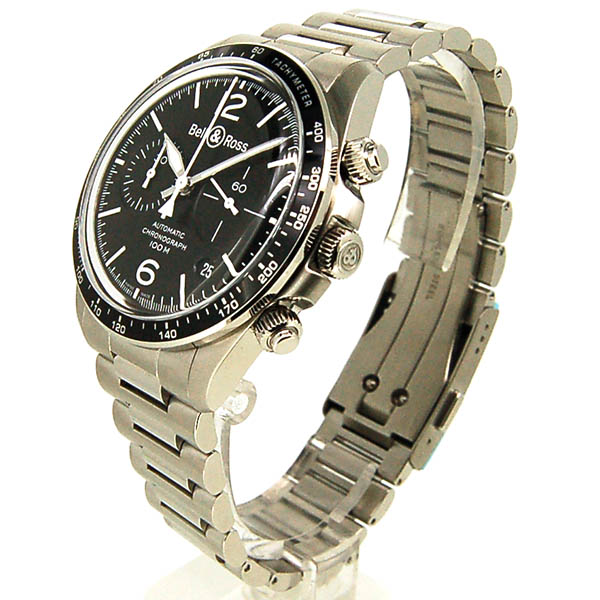 ベル＆ロス BELL＆ROSS ヴィンテージ ブラックスティール クロノ