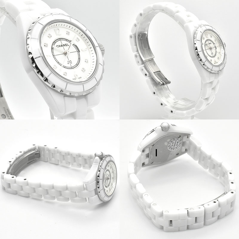 シャネル CHANEL J12 H2570 ホワイトセラミック レディース 29mm