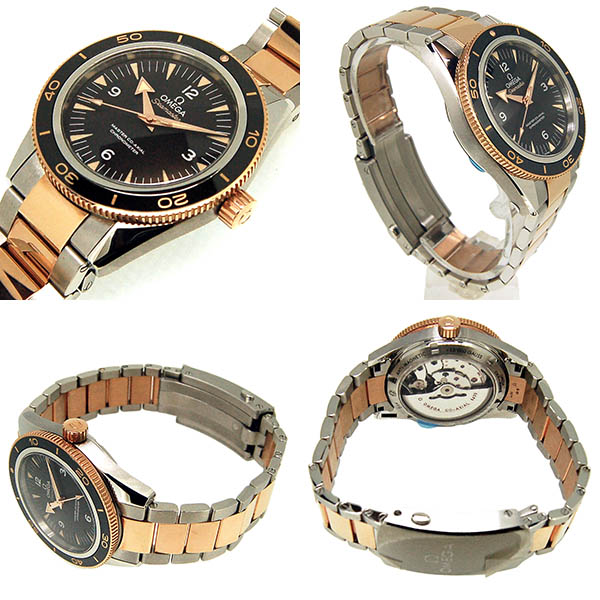 オメガ　OMEGA　シーマスター300　マスターコーアクシャル　233.20.41.21.01.001　18KRG/SS　ブラック　41mm　新品