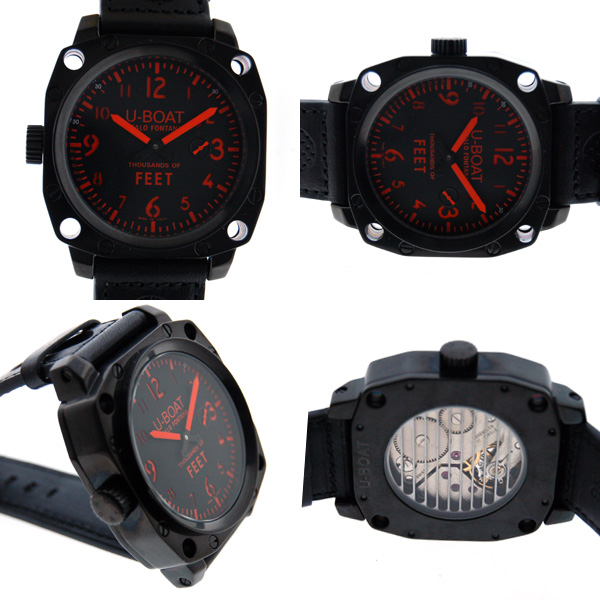 UBOAT ユーボート 時計 CAPSOIL カプソイル 8108 ブラック SS 革  