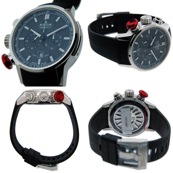 エドックス EDOX クロノラリー 10302-3-GIN 45mm SS ブラック