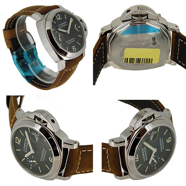 パネライ Panerai ルミノールマリーナ Pam 40mm ブラック 革ベルト 新品 Zetton ゼットン パネライ Panerai ルミノールマリーナ Pam 40mm ブラック 革ベルト 新品 Zetton ゼットン