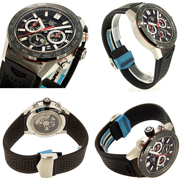 TAG HEUER タグホイヤー CBG2A10 カレラ キャリバー02 腕時計 SS ラバー レディース [中古] TAG HEUER タグホイヤー CBG2A10 カレラ キャリバー02 腕時計