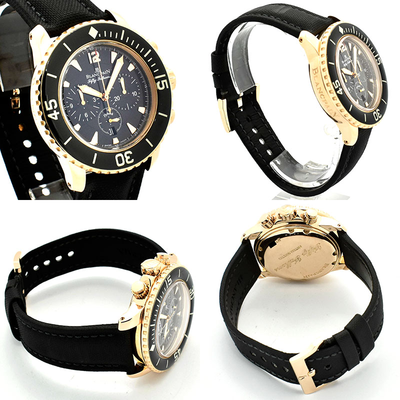 BLANCPAIN ステンレススチール バックル ブラック 5015-1130-52A ブラック BLANCPAIN（ブランパン）フィフティ
