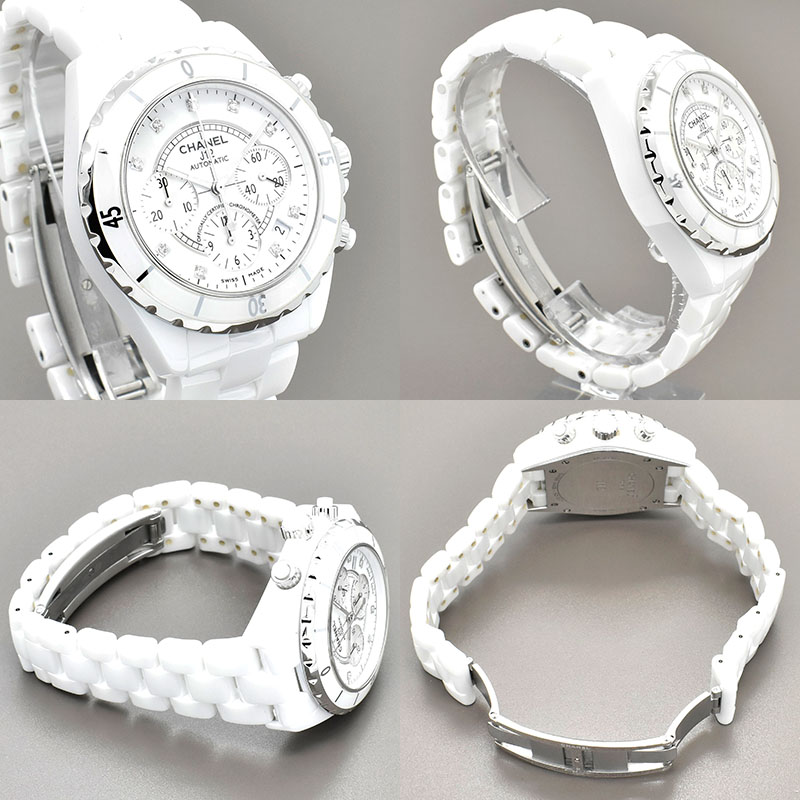 シャネル CHANEL J12 クロノグラフ ホワイトセラミック Ref
