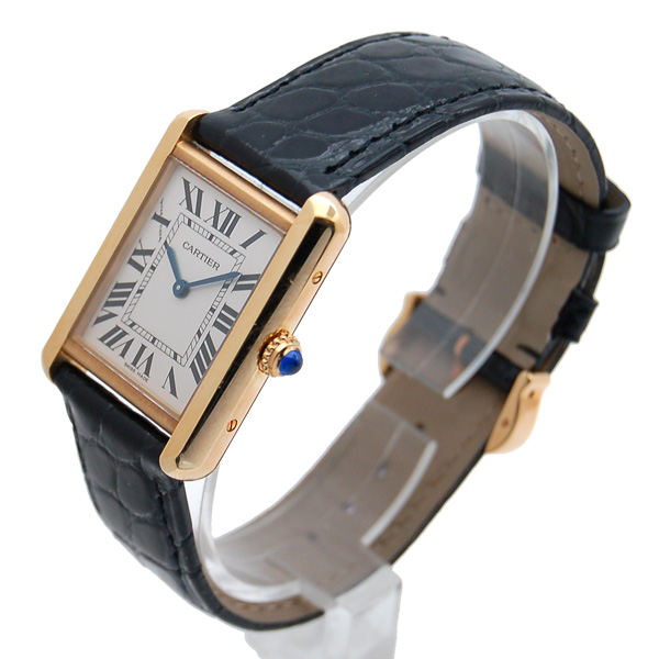 カルティエ CARTIER タンクソロ SM W5200002 レディース K18イエロー 