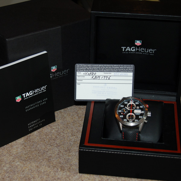 タグホイヤー TAG HEUER カレラタキメータークロノ デイデイト CV2A80