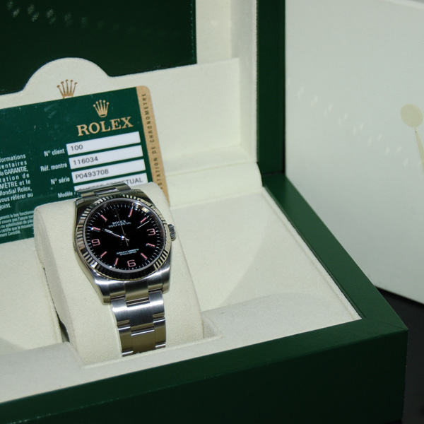 ロレックス ROLEX オイスターパーペチュアル 116034 ブラック