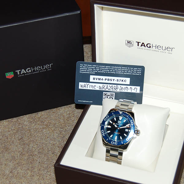 タグホイヤー Heuer アクアレーサー 300m Way101c Ba0928 41mm ブルー Ss クォーツ 未使用品 Zetton ゼットン タグホイヤー Heuer アクアレーサー 300m Way101c Ba0928 41mm ブルー Ss クォーツ 未使用品 Zetton ゼットン