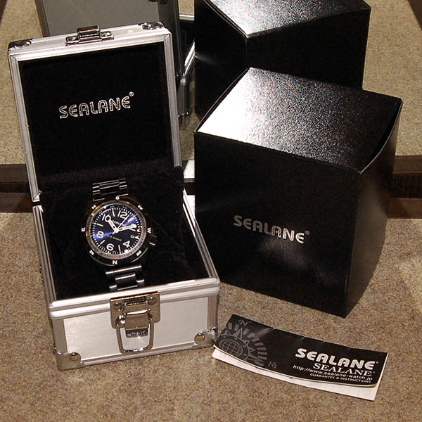 シーレーン　SEALANE　SE40-MBL　ブルー　クォーツ　43mm　USED　中古