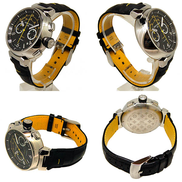 ルイヴィトン Louis Vuitton タンブール フライバック クロノグラフ ヴォレ2 Q102b 44mm メンズ 自動巻 ブラック 44mm 世界8本限定 Used 中古 Zetton ゼットン