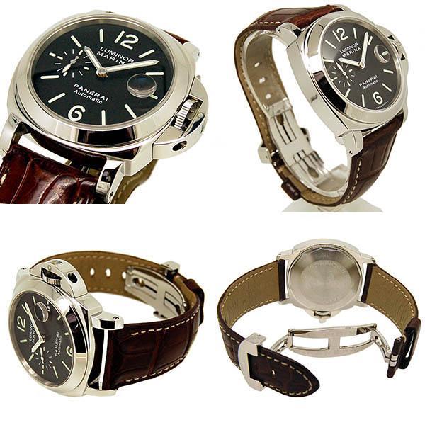 パネライ Panerai ルミノールマリーナ 44mm Pam 自動巻 Ss ブラック 革ベルト E番 Used 中古 Zetton ゼットン パネライ Panerai ルミノールマリーナ 44mm Pam 自動巻 Ss ブラック 革ベルト E番 Used 中古 Zetton ゼットン