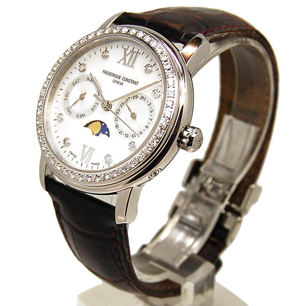フレデリック・コンスタント FREDERIQUE CONSTANT ランナバウト FC-360X2P5D ダイヤベゼル ムーンフェイズ 35mm USED 中古