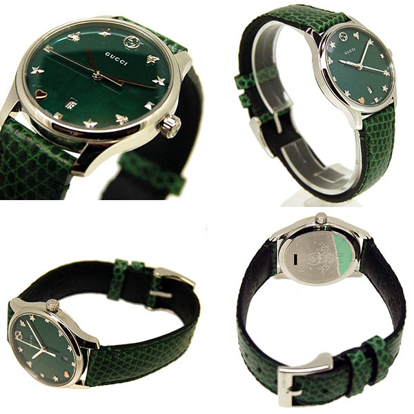 グッチ GUCCI Gタイムレス YA126585 29mm クォーツ グリーン 新品
