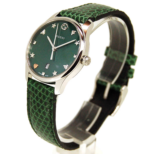 グッチ GUCCI Gタイムレス YA126585 29mm クォーツ グリーン 新品