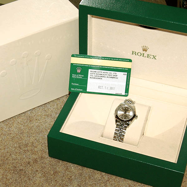 ロレックス ROLEX レディ デイトジャスト 28 279174 シルバー SS×WG 未