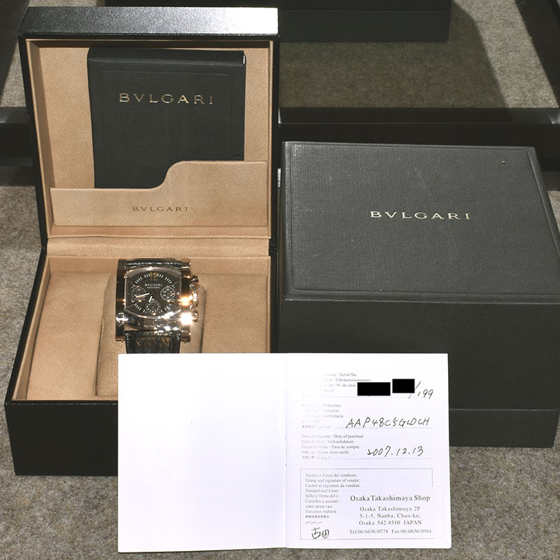 ブルガリ BVLGARI アショーマクロノグラフ AAP48C5GLDCH 自動巻き 48mm
