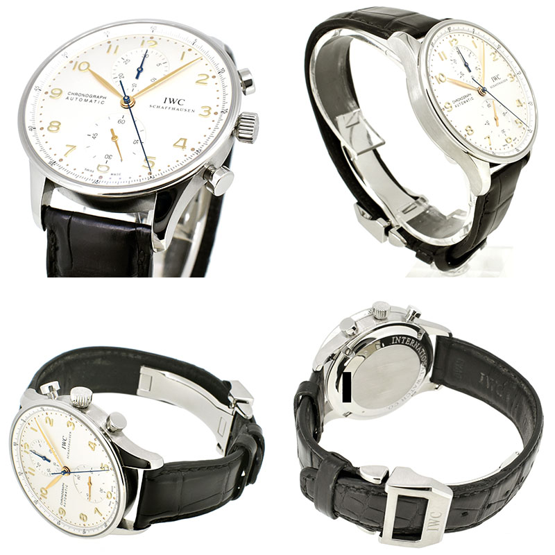 IWC ポルトギーゼ クロノグラフ IW371445 シルバー 金針 D