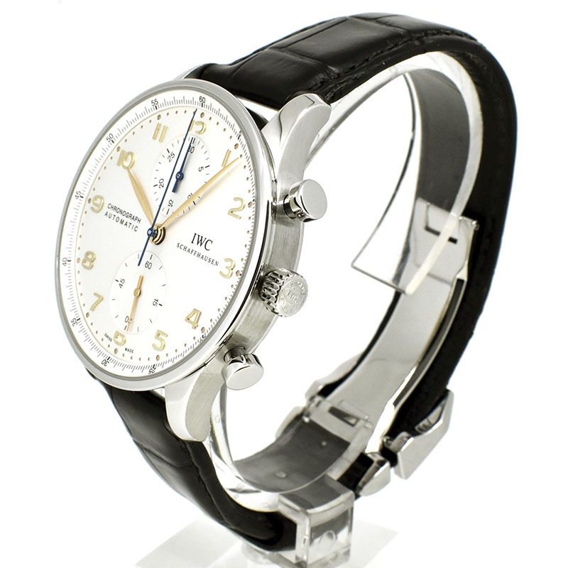 IWC ポルトギーゼ クロノグラフ IW371445 シルバー 金針 D