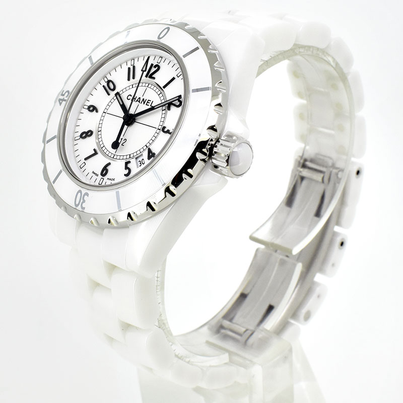 シャネル　CHANEL　J12 　ホワイト　白　セラミック　H0968　レディース　クォーツ　33mm　USED　中古