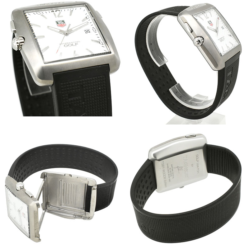 タグホイヤー Heuer ゴルフウォッチ Wae1112 ラバーベルト クォーツ Ss 36mm Used 中古 Zetton ゼットン タグホイヤー Heuer ゴルフウォッチ Wae1112 ラバーベルト クォーツ Ss 36mm Used 中古 Zetton ゼットン
