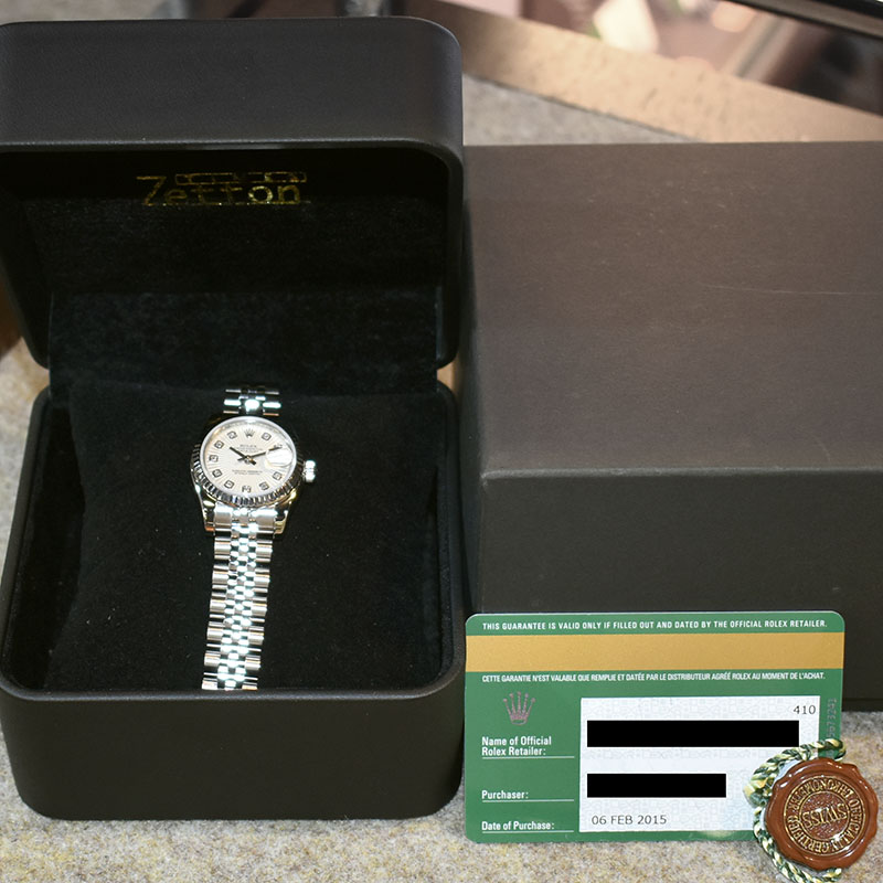 ロレックス ROLEX デイトジャスト 179174G シルバー サンビーム 10P  